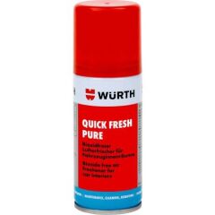 würth  Quick  Fresh pure 100mlOffers a pleasant fresh fragrance  İçerik: 100 ml Kap: Kutu Koku/oda kokusu: Taze Renk: Açık gri Kimyasal baz: Su Üretimden itibaren raf ömrü: 24 Ay